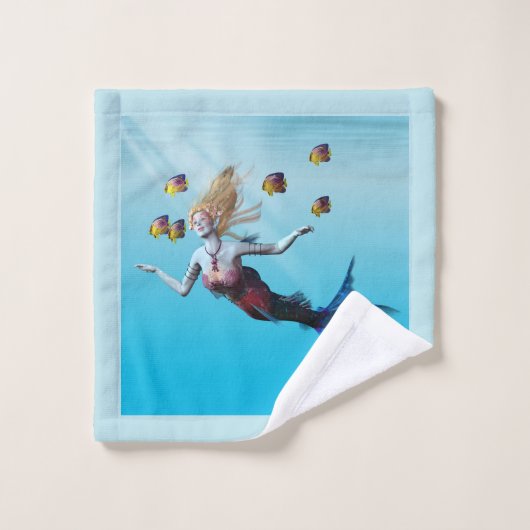 マーメイドコーラルビジョン バスタオルセット (ウォッシュタオル)