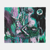 マーメイドサイレンアトランティスパール フリースブランケット (正面(横))