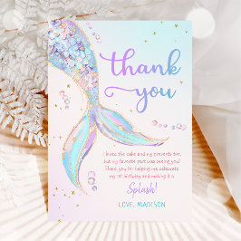 マーメイドサマープール1st誕生日パーティー サンキューカード