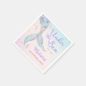 マーメイドサマープール1st誕生日パーティー スタンダードカクテルナプキン (角)