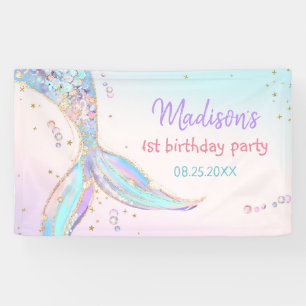 マーメイドサマープール1st誕生日パーティー 横断幕