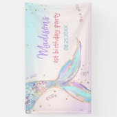 マーメイドサマープール1st誕生日パーティー 横断幕 (縦)