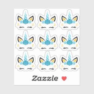 マーメイドサマーユニコーンステッカー シール