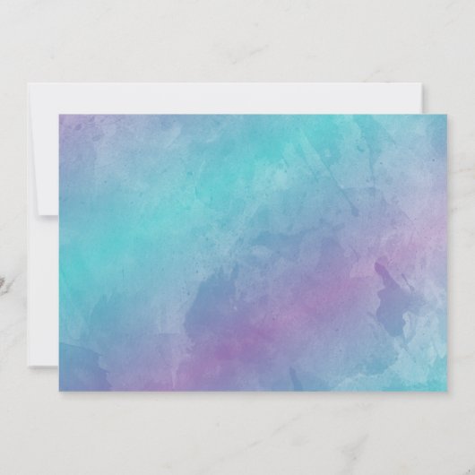 マーメイドサンキューカード – 海の下ありがとう 招待状 (裏面)