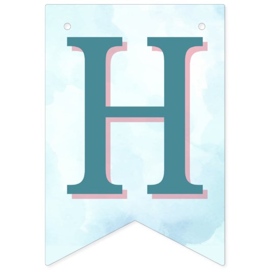 マーメイドザシーアエージガールズ誕生日 バンティングフラッグ (第2の旗)