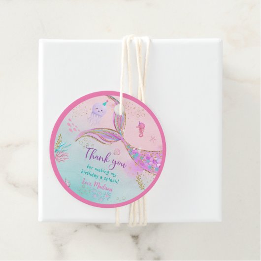 マーメイドザシーピンクパープル誕生日 フェイバータグ (インサイチュ)