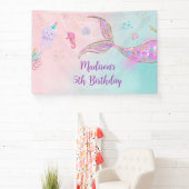 マーメイドザシーピンクパープル誕生日 横断幕 (インサイチュ)