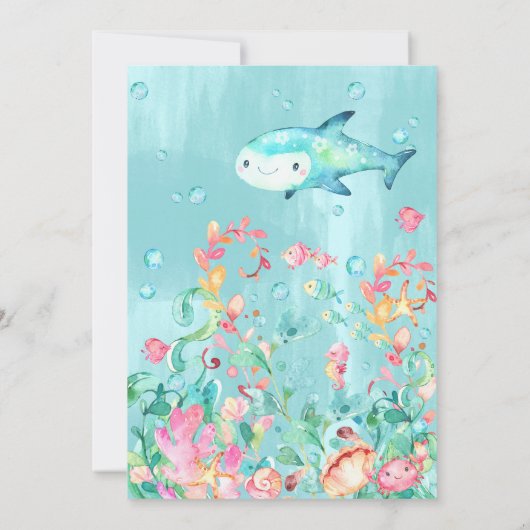 マーメイドザシーファースト航海の誕生日 招待状 (裏面)