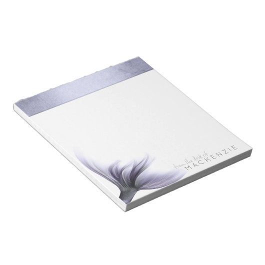 マーメイドシックテール |ダスティラベンダーパープルカスタム ノートパッド (アングル)