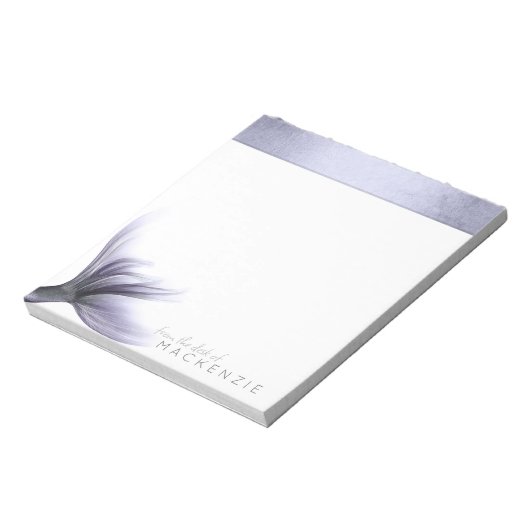 マーメイドシックテール |ダスティラベンダーパープルカスタム ノートパッド (回転)