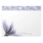 マーメイドシックテール |ダスティラベンダーパープルカスタム ノートパッド (正面)