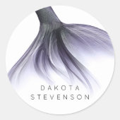 マーメイドシックテール |ダスティラベンダーパープルカスタム ラウンドシール (正面)