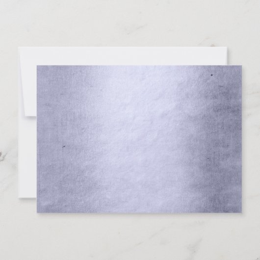 マーメイドシック |ほこりっぽいラベンダーパープルシャワー 招待状 (裏面)