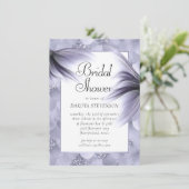 マーメイドシック |ほこりっぽいラベンダーパープルシャワー 招待状 (スタンド正面)