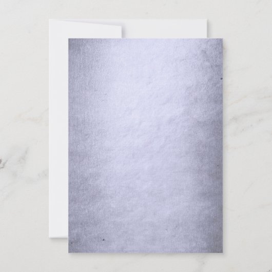 マーメイドシック |ほこりっぽいラベンダーパープルシャワー 招待状 (裏面)