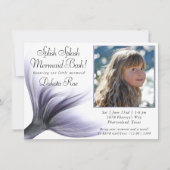 マーメイドシック |ダスティラベンダーパープルスプラッシュ 招待状 (正面)