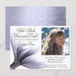 マーメイドシック |ダスティラベンダーパープルスプラッシュ 招待状