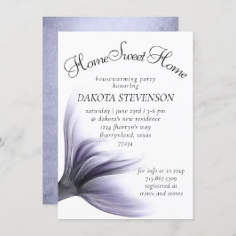 マーメイドシック |ダスティラベンダーパープル引っ越し祝いパーティー 招待状