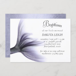 マーメイドシック |ダスティラベンダーパープル《キリスト教》洗礼式や命名式 招待状