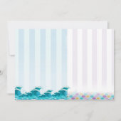 マーメイドシャークバースデーパーティー招待兄弟姉妹 招待状 (裏面)