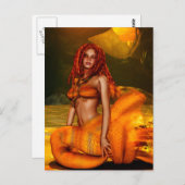 マーメイドシリーズ「コラリーン」ファンタジーアート ポストカード (正面/裏面)