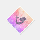 マーメイドシルエットグラデーション絵画ズ スタンダードカクテルナプキン (角)