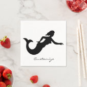 マーメイドシルエットサンダー_コーブ スタンダードカクテルナプキン (インサイチュ)