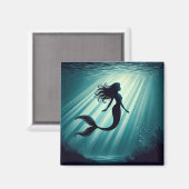 マーメイドシルエットマグネット マグネット (正面/裏面)