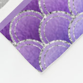 *~*マーメイドシルバーはかりで測グリッターパープルブルー フリースブランケット (角)