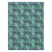 マーメイドシルバーティール（緑がかった色）グリーン海グリッツ テーブルクロス (正面)