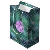 マーメイドシルバーティール（緑がかった色）海グリッツ ミディアムペーパーバッグ (正面アングル)