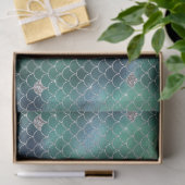 マーメイドシルバーティール（緑がかった色）海グリッツ 薄葉紙 (ギフト)