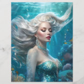 マーメイドシルバーヘアターコイズ海紙 (裏面)