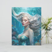 マーメイドシルバーヘアターコイズ海紙 (スタンド正面)