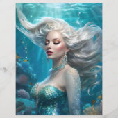 マーメイドシルバーヘアターコイズ海紙 (正面)