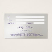 マーメイドシークインフェイクフォイルのギフトカード (裏面)