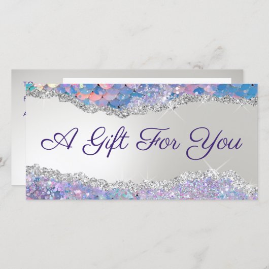 マーメイドシークインフェイクフォイルギフト券 (正面/裏面)