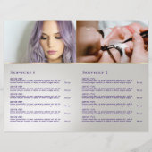 マーメイドシークインフェイクフォイルサービスメニューのパンフレット (裏面)