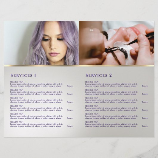 マーメイドシークインフェイクフォイルサービスメニューのパンフレット (裏面)