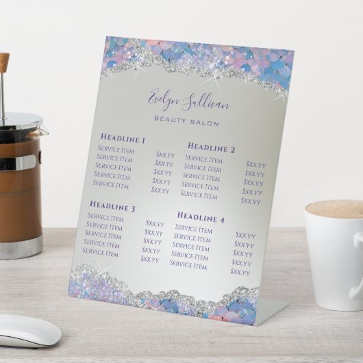 マーメイドシークイン価格表台座看板 台座サイン (インサイチュ)