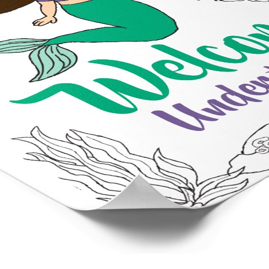 マーメイドシークリーチャーパーティーブラックマーメイドアニメ ポスター (角)