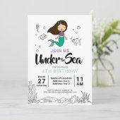 マーメイドシークリーチャーパーティーブラックマーメイドアニメ 招待状 (スタンド正面)