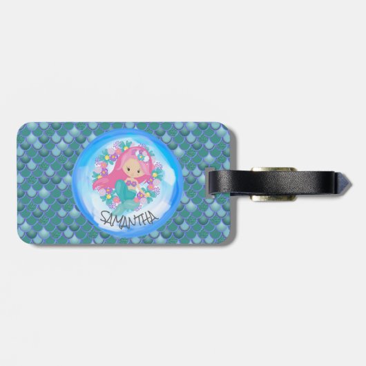 マーメイドシーグリーンはかりで測ラゲッジタグ ラゲッジタグ (裏面横)