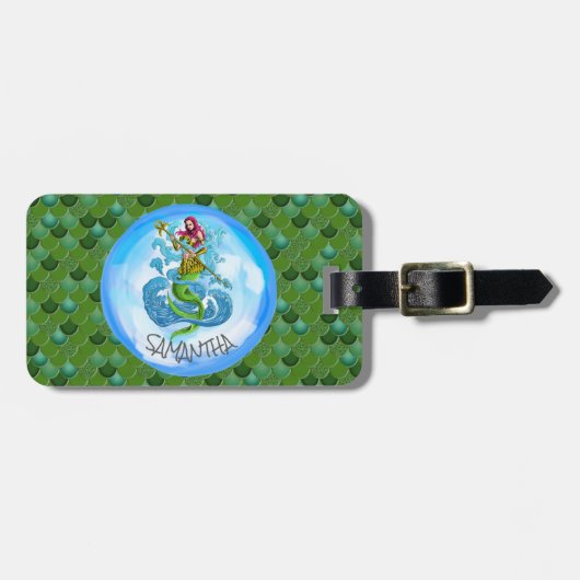 マーメイドシーグリーンはかりで測 ラゲッジタグ (正面横)