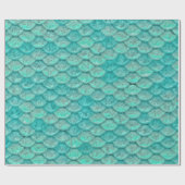 マーメイドシーグリーンはかりで測 ラッピングペーパー (フラット)