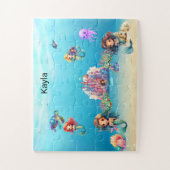 マーメイドシータートルキャッスル海海の下 ジグソーパズル (縦)