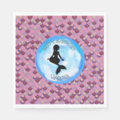 マーメイドシーパープルピンクはかりで測ナプキン スタンダードランチョンナプキン (正面)