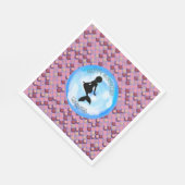 マーメイドシーパープルピンクはかりで測ナプキン スタンダードランチョンナプキン (角)