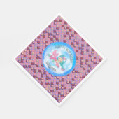 マーメイドシーパープルピンクはかりで測ナプキン スタンダードランチョンナプキン (角)