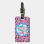 マーメイドシーパープルピンクはかりで測ラゲッジタグ ラゲッジタグ (正面縦)